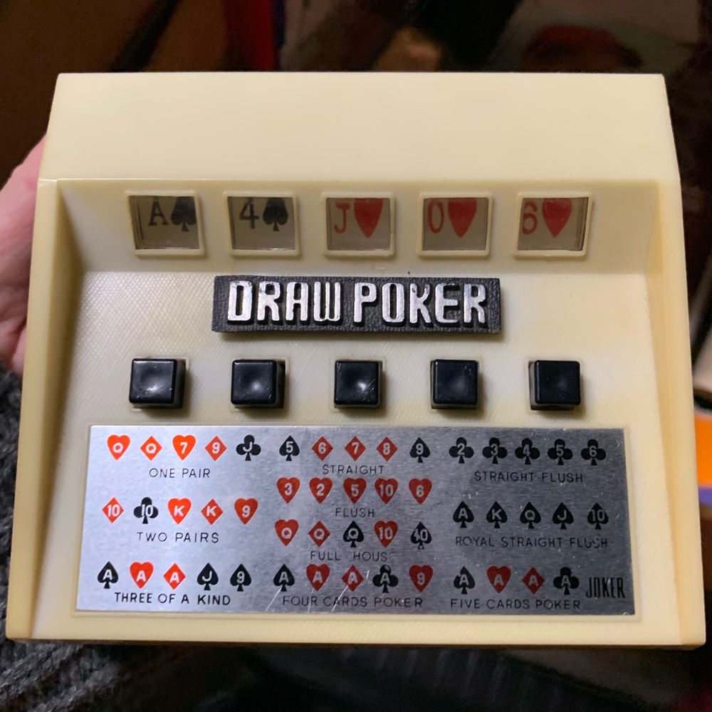 Draw Poker Vintage Game Cordless Automatic Machine